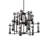12 - Light Steel Dimmable Geometric Chandelier