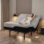 Lit réglable avec matelas de 14 po, massage, télécommande sans fil, contrôle des applications, gravité zéro, éclairage sous le lit, ports USB et de type C des deux côtés-128885653