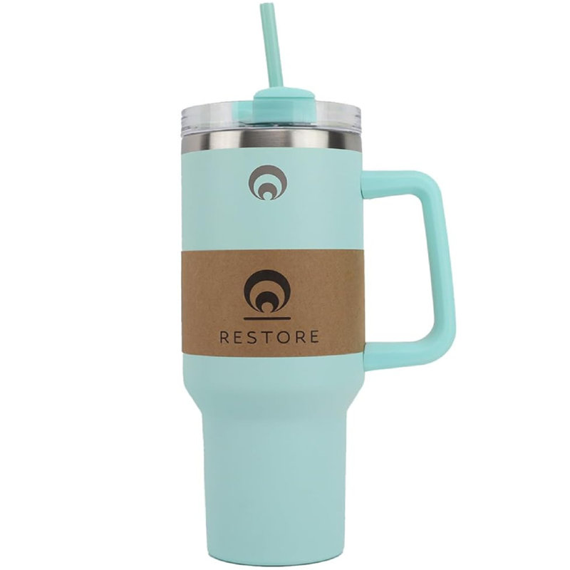 Restore 1120ml Double Wall Insulated Stainless Steel Travel Tumbler, Green