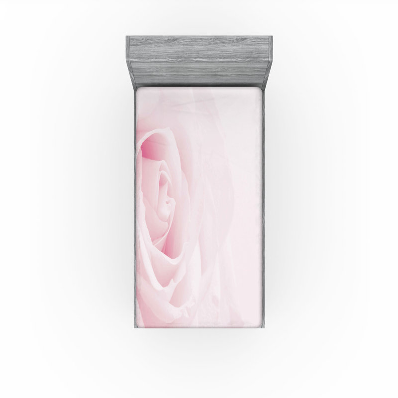 Ensemble de 2 draps-housse Ambesonne Rose, Drap-housse de taille simple
