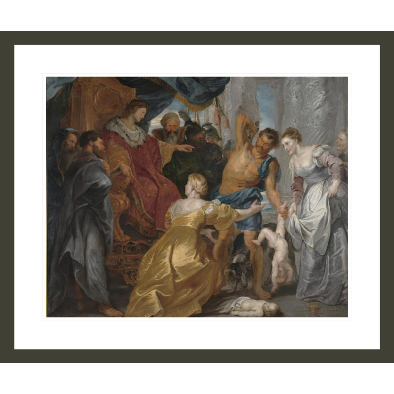 «The Judgement of Solomon» par Peter Paul Rubens, impression giclée encadrée, H 23,5 po x l 27,83 po