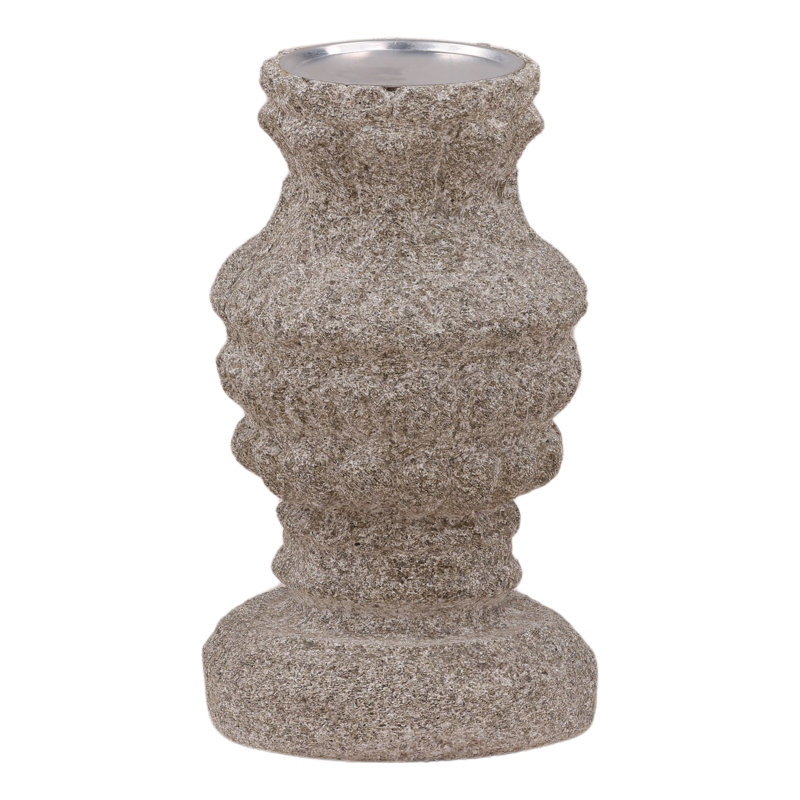 Bougeoir Ishtar gris clair