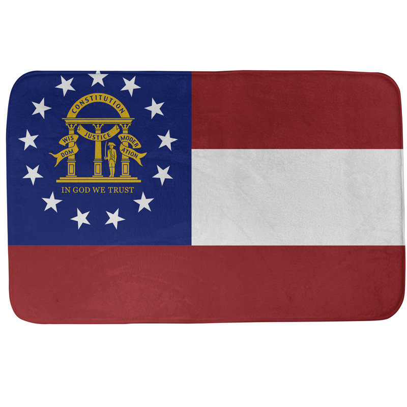 Tapis pour salle de bain georgia flag Fawcett, l 17 po x L 24 po