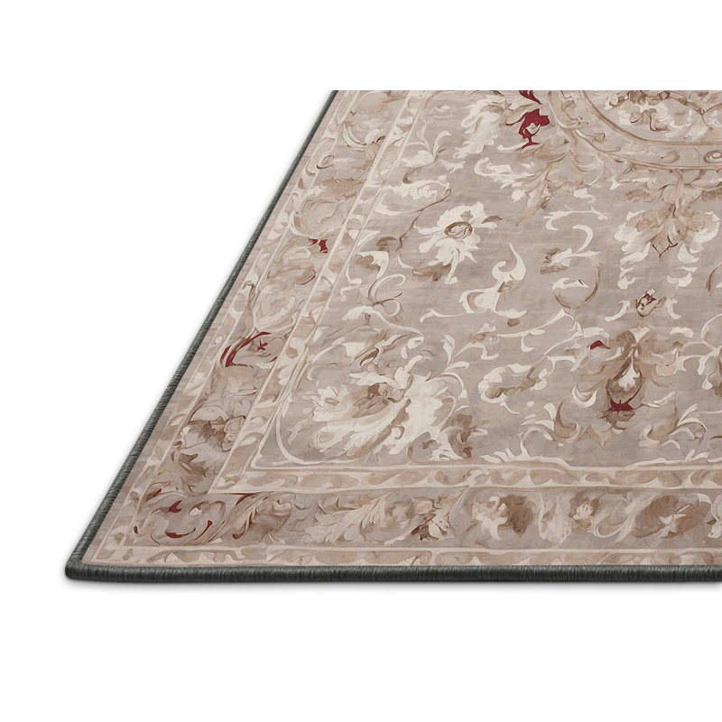 Tapis gris soyeux et moelleux, Rectangle 2 pi x 3 pi