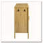 Buffet 57,5 po en MDF à 4 portes avec tablettes de rangement et crochets latéraux, tablettes réglables-531683996