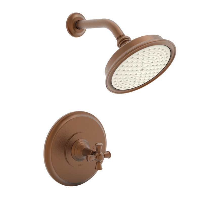 Aylesbury Balanced Pressure Shower Trim Set with Shower Head, Antique Copper