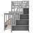 Bunk Bed with Trundle and Staircase,Twin over Full,65.30"H*57.80"W*90.80"L-359318643