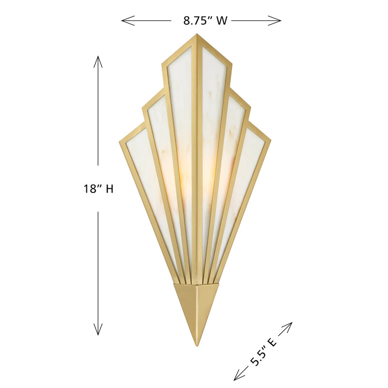 Rivage 1-Light LED Wall Sconce in Brass, Brass