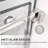 Uks04 61 In. To 65 In. X 80 In. H Frameless Sliding Shower Door In Chrome With 3/8 In. (10Mm) Clear Glass -120409413-123516756