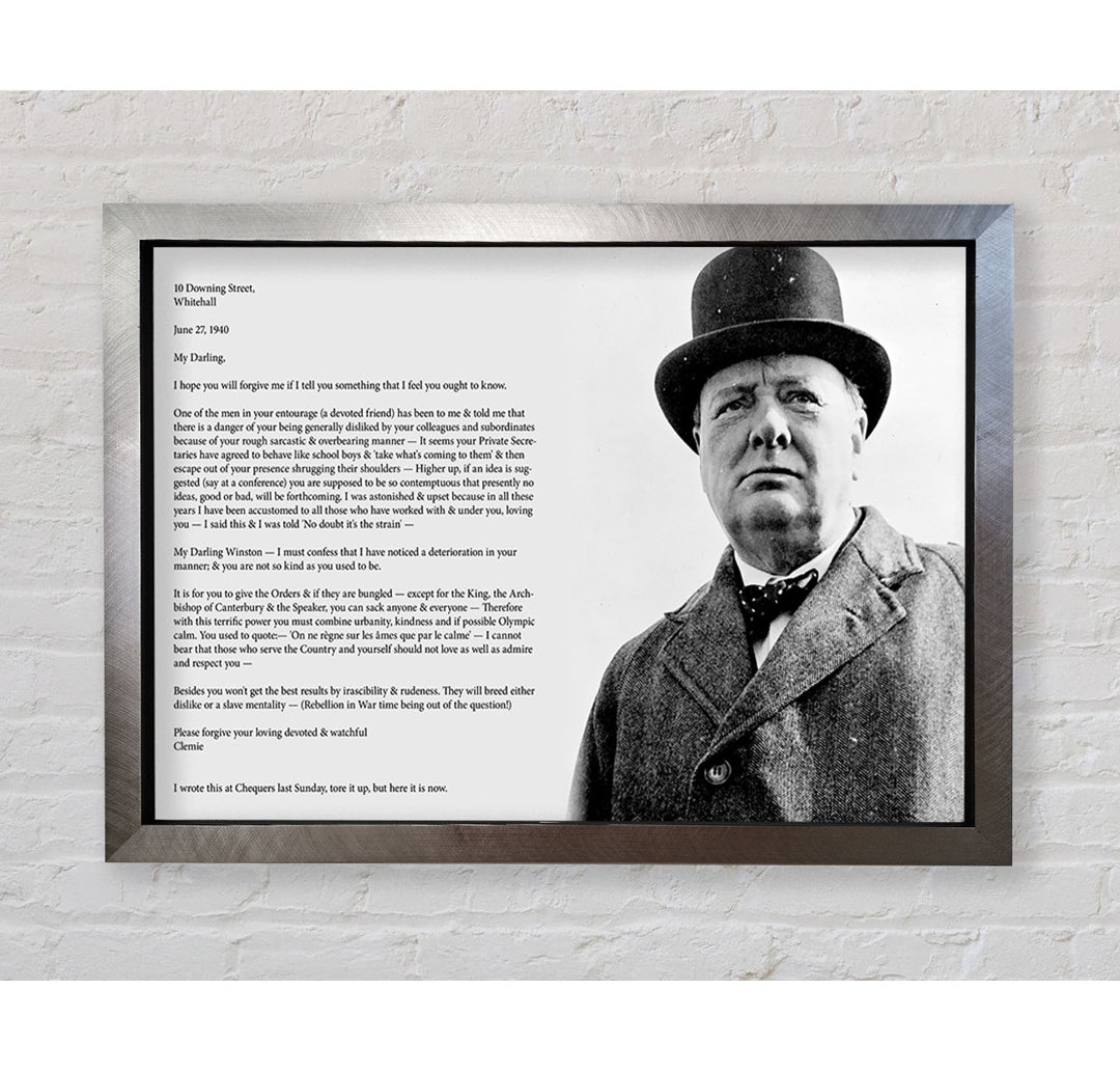 Motivationszitat Winston Churchill - Drucken