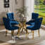 Ensemble de salle à manger à piédestal rond 5 pièces avec chaise capitonnée en velours pour salle à manger et salon-1248467044-1248467101-1248467047