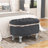 29.5'' Storage Benches, End Of Bed Bench With Button-Tufted, Fabric Upholstered Storage Ottoman, Window Bench With Fringe, Shoe Cabinet Bench, Footboard Bench For Bedroom, Entryway, Cloakroom,Grey-576839789