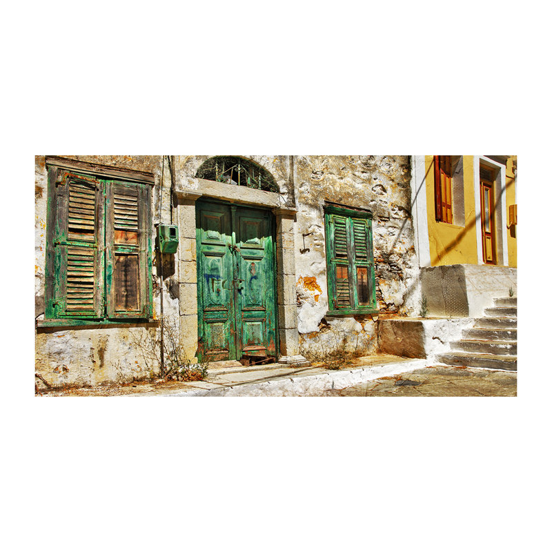 Greek Streets - Wrapped Canvas Print