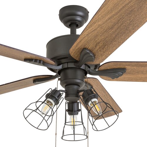 Gracie Oaks Rankins 52'' Ceiling Fan with Light Kit & Reviews | Wayfair