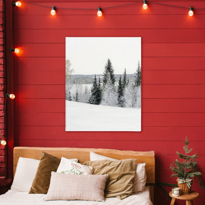 Toile enneigée paysage d'hiver enneigé, conception par Arlington Prints
