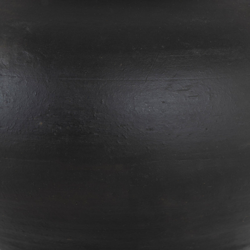 Civita Table Lamp, Aged Black Terracotta