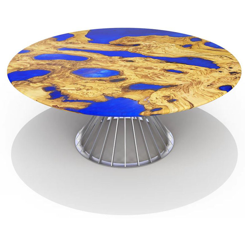 Amiata Round Dining Table, 83.9" W x 83.9" L