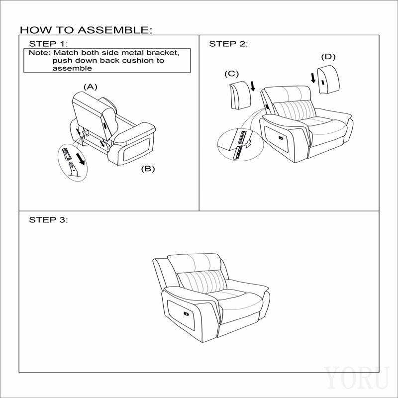 Fauteuil inclinable contemporain oscillant 1 pièce