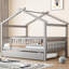 Full Size Wooden House Bed with Trundle-1211326342-1211326349