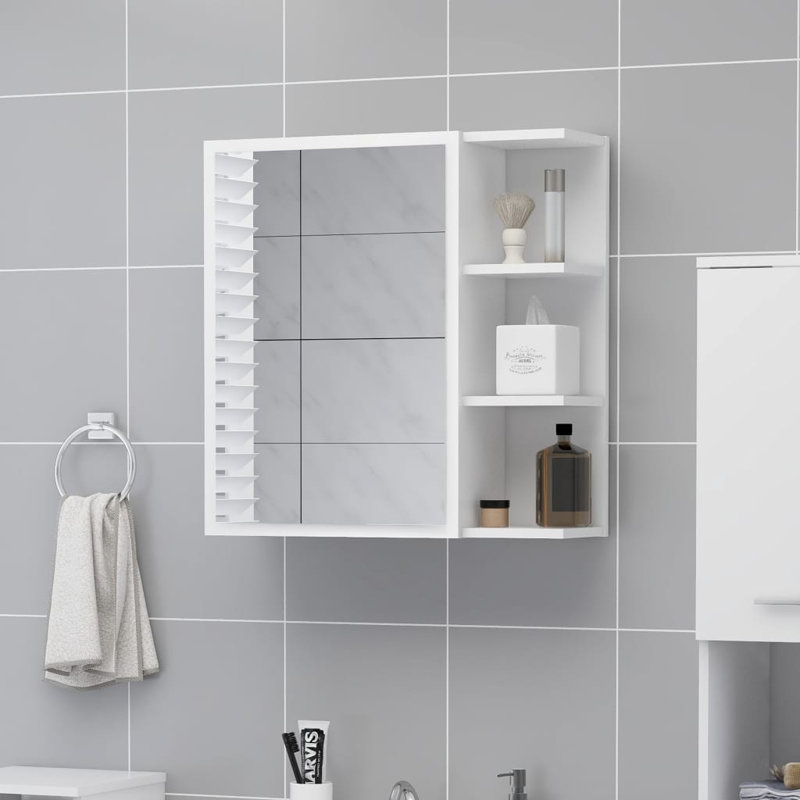 Bathroom Cabinet Bathroom Vanity Unit Linen Cabinet Engineered Wood, White
