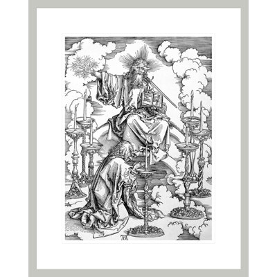 The Vision of The Seven Candlesticks from the 'Apocalypse' or 'The Revelations of St. John the Divine' by Albrecht Dürer -Framed Giclee Print