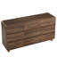 Commode moderne à 9 tiroirs en noyer avec coins arrondis, grand coffre de rangement sans poignées, idéal pour la chambre, la chambre d'enfant, le salon et l'entrée.-394478312