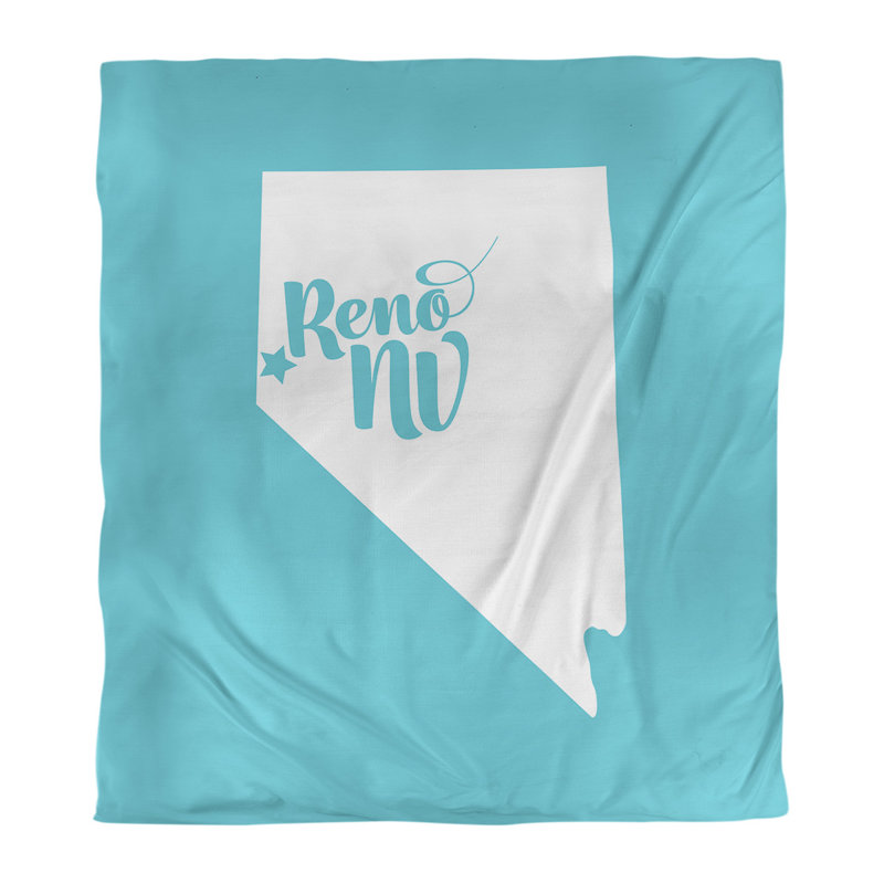 Housse de couette reno nevada, Housse de couette pour lit simple, Bleu sarcelle, Polyester brossé