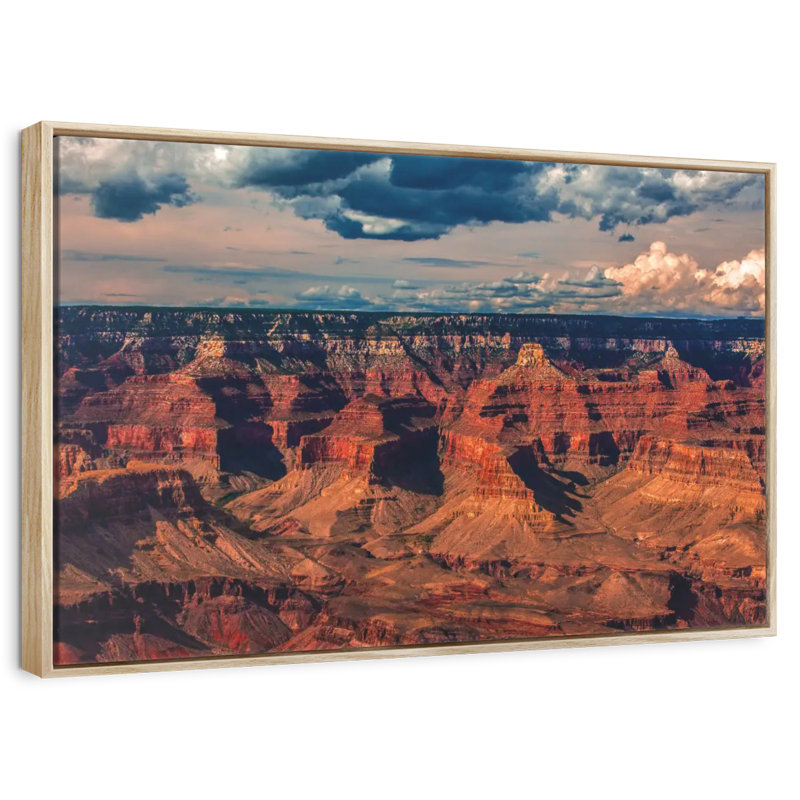 Southern Canyon, Grand Canyon, Arizona, Cadre flottant en bois naturel, 46 po x 31 po