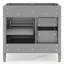 Meuble-lavabo de 36 po sans lavabo supérieur, armoire de rangement de salle de bain avec 2 tiroirs et un tiroir basculant (PAS D'ÉVIER DE BAC)-1712790400-1712790412
