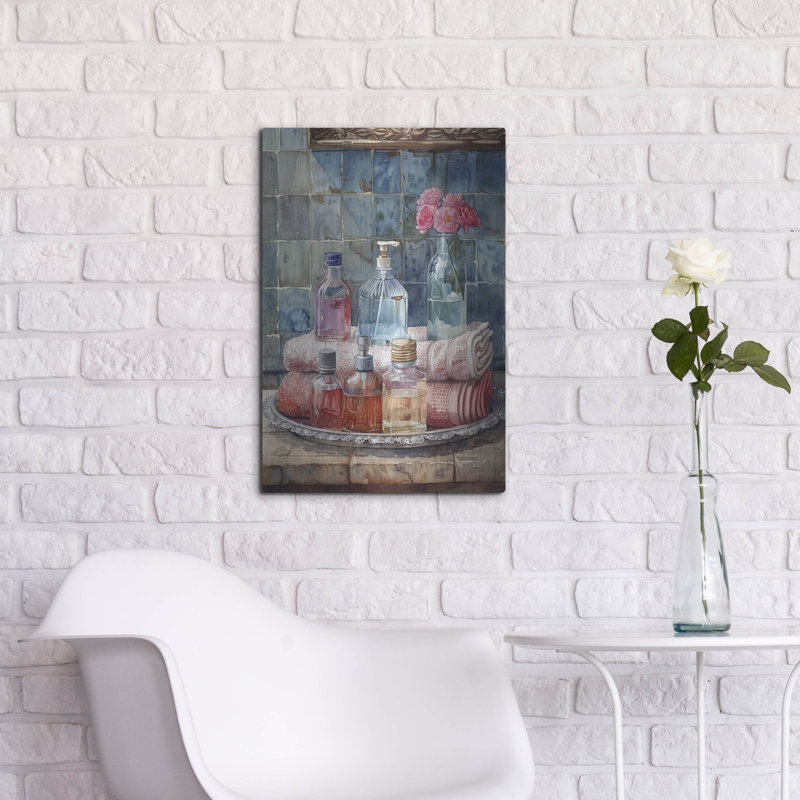 «Bath Perfumes» par Momart, art mural en métal de 16 po x 24 po Winston Porter, H 16 po x l 12 po