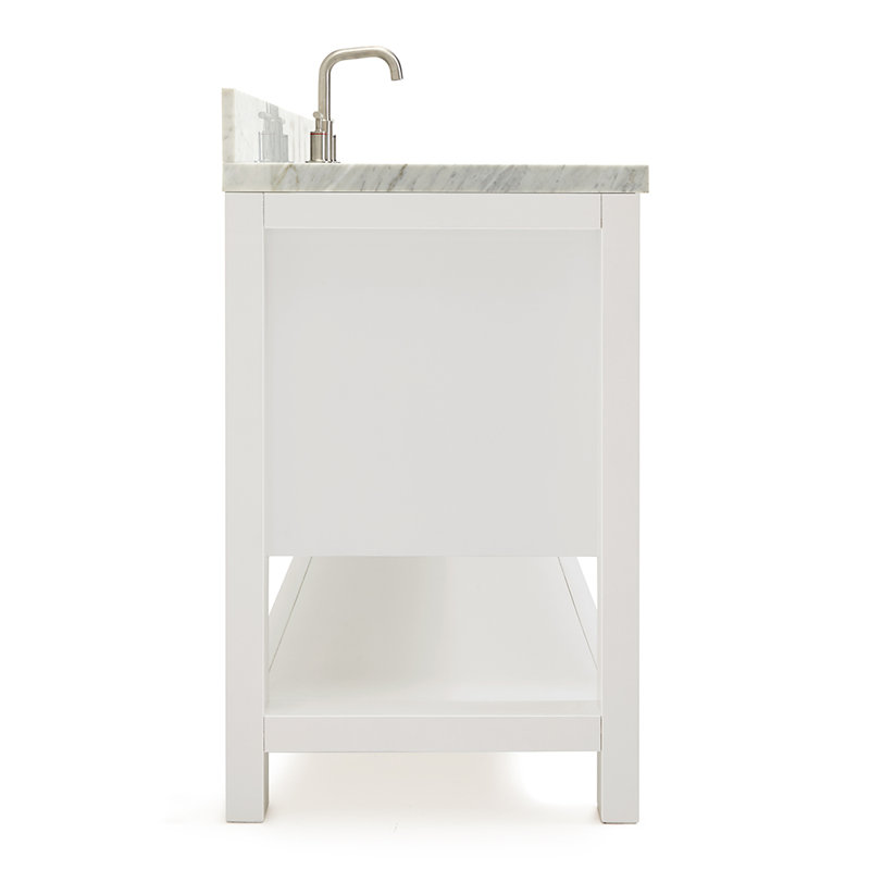 Bayhill 61" W Single Bathroom Vanity Set, White, 61"
