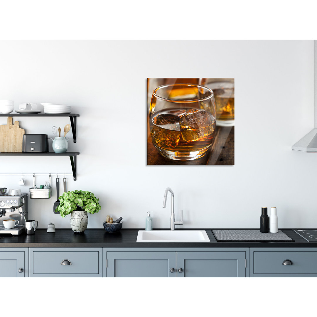 Glasbild Goldgelb Whisky