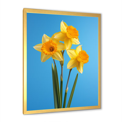 " Yellow And Green Daffodils Daylight I " Print