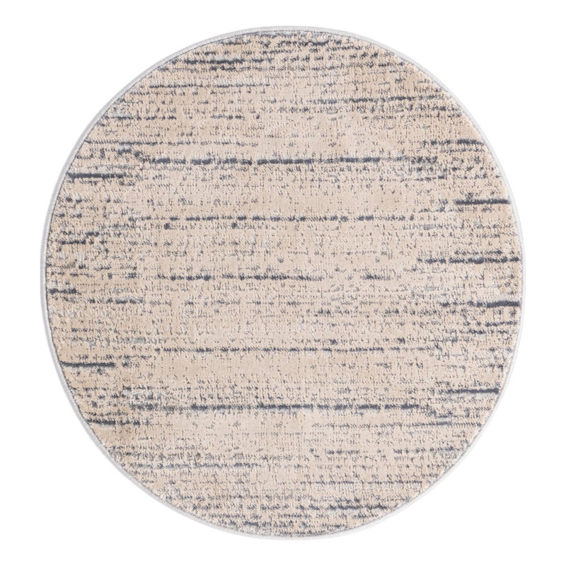 Tapis crème, Rond 3 pi