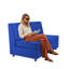 Canapé d'extérieur sans accoudoirs avec toile Sunbrella - bleu pacifique-124917254
