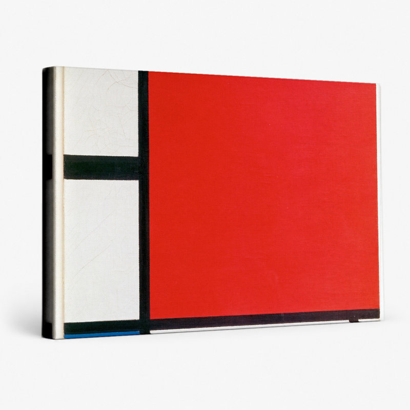 Composition II en rouge, bleu et jaune (1930) - Art mural sur toile paysage, 14" W x 11" H
