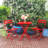 3 Piece Patio Bistro Set Of Foldable Square Table And Chairs-907444615