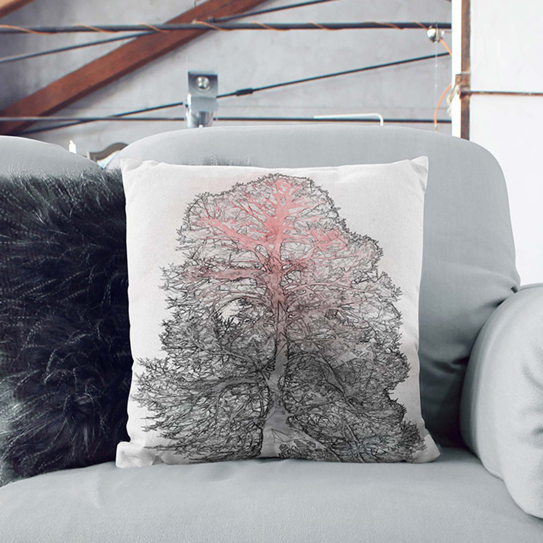 Colour of the Tree in Abstract Cushion with Filling
