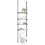 Support de toilette facile à installer à 4 au-dessus pour ranger les articles essentiels de la salle de bain et un organisateur stable avec de la rouille