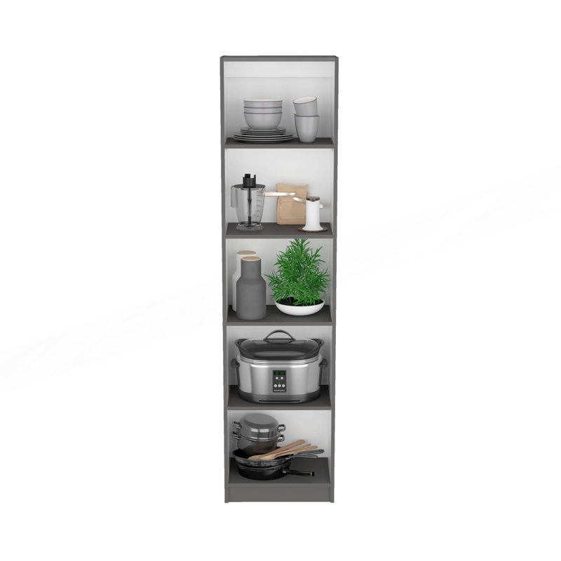 Bibliothèque Slim Design avec tablettes à 5 niveaux