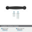Poignée de meuble arquée Renown, entraxe de 76 mm (3 pouces), noir mat-50304260-109026967