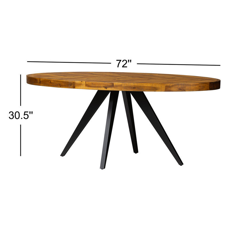Parq Oval Dining Table, Brown