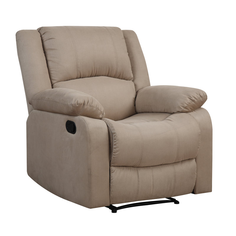 Fauteuil inclinable manuel de 37,8 po Sanie, Microfibre beige