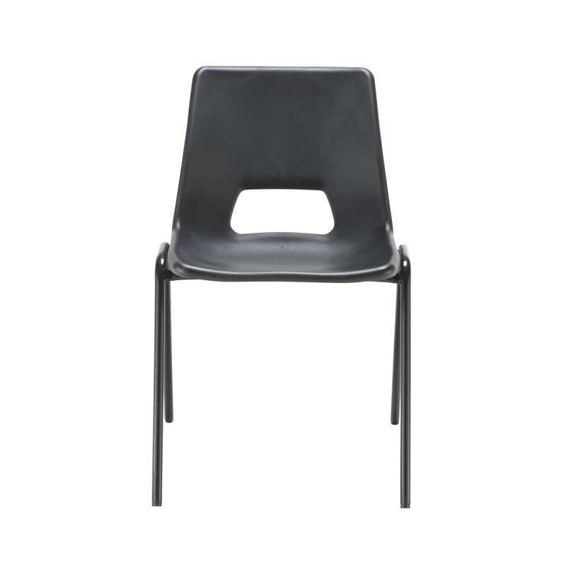 Canalou Armless Stacking Chair, Black