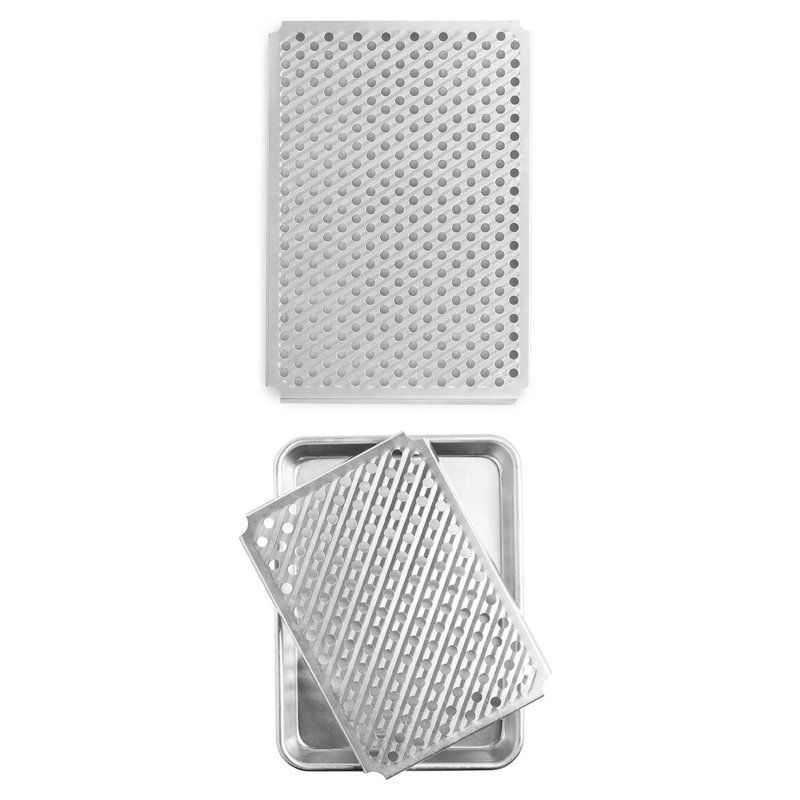 Nordic Ware Naturals Quarter Sheet & Cooling Rack Half Sheet Set Aluminum Pan