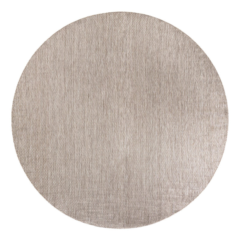 Tapis beige Bembry, Beige, Rond 10pi