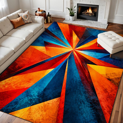 Faux Fur Abstract Rug