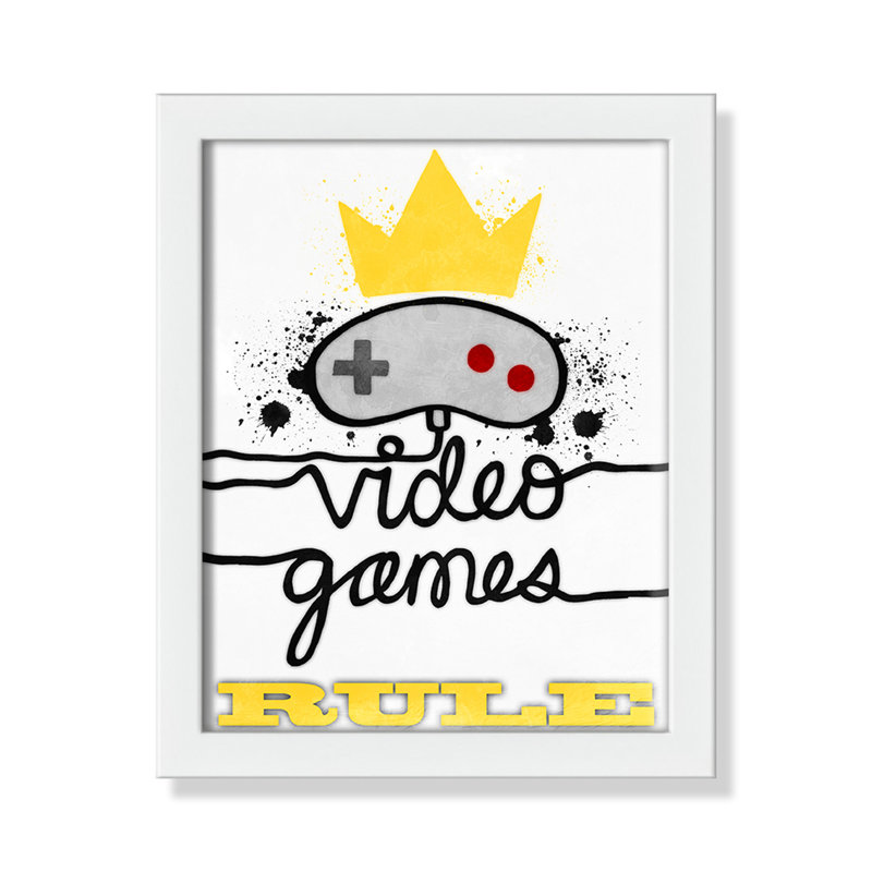 Impression de papier règle de jeux vidéo, H 11 po x l 9 po x P 1,19 po, Encadré de boîte blanc