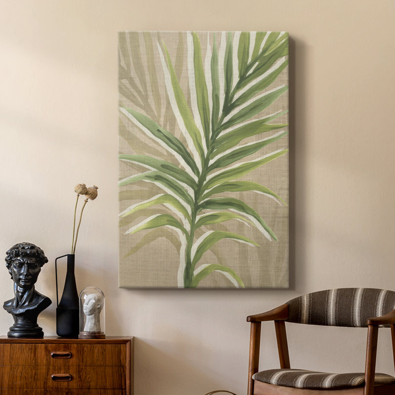 Toile de jute à motif de feuilles de palmier I - galerie Cavas sur mesure