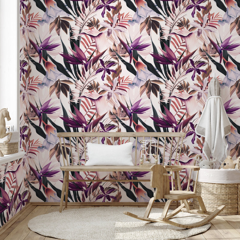 Exotic Tropical Hawaiian Pink Wallpaper